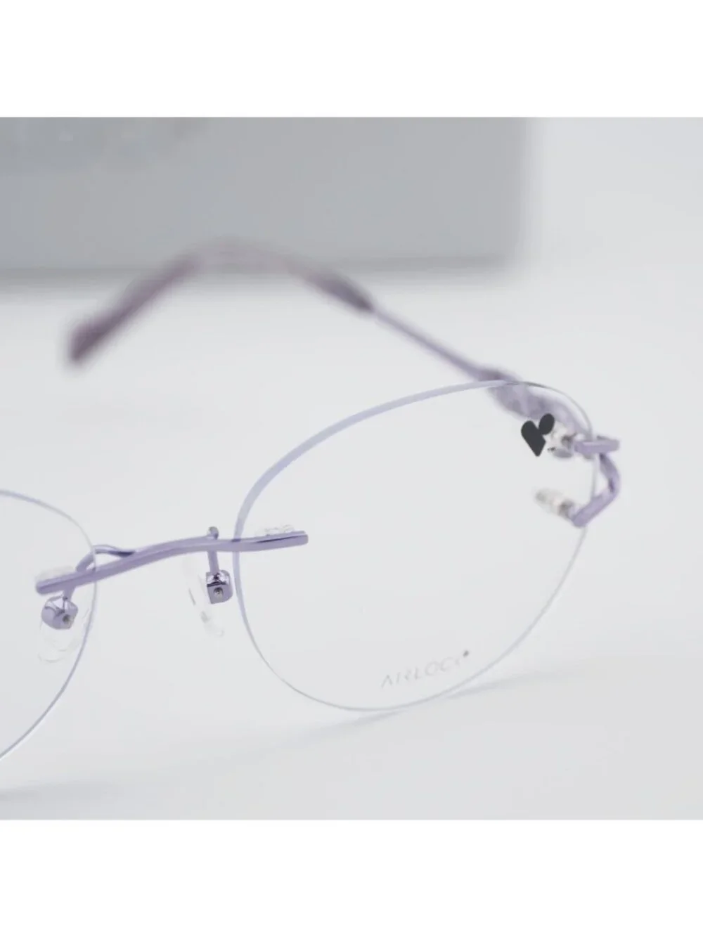 AIRLOCK JADE 202 532 Rimless Cat Eye Eyeglasses 52mm – Lilac
